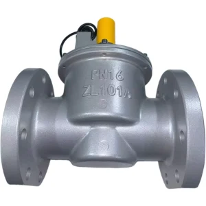Electromagnetic Gas Emergency Shut-off Stop Valve Cast Iron Bonnet PVC Disc Model DRQF-100-0.4/BTFNEC 220V DN100 Made Chongqing