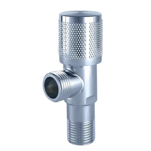 Electroplated 201 SS Textured Handle 1 2″ Cold Brass Cartridge Angle Valve