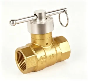 Encrypted Manual Brass Ball Valve Water Meter Inlet Threaded Connection Sizes 1 2 Inch 1 Inch PN16 Pressure Rating OEM Available