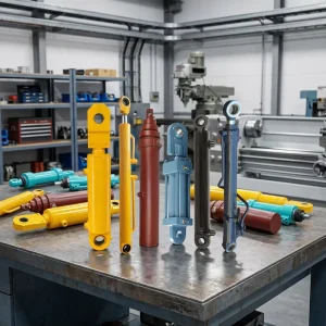 Excavator Mini Hydraulic Cylinder Set with Hard Chrome Plated Stainless Steel Single Acting Boom and Arm Cylinders