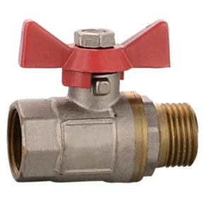 F X M Ball Valve Reduce Port 3/4″ Brass Ball Valve With Butterfly Handle