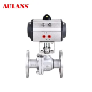 F304/F304L Q641F Pneumatic Actuated Stainless Steel Carbon Steel Flanged Forged Trunnion Ball Valve