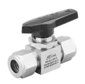FD LOK Manual Stainless Steel 304 316 Double Ferrule Ball Valve Straight Angle True Union NPT Connection 3000PSI OEM Black Knob
