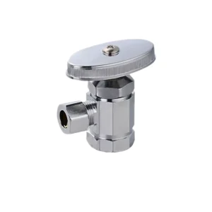 FIP x O.D COMP Chrome Plated Forged 3/8″ FIP x 1/4″ OD Brass Angle Stop Valve