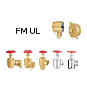 FM UL Brass Angle Fire Hydrant Valve Natural or Painted with Coupling Landing Valve