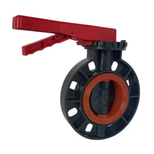 FPM Lined Anti-UV UPVC PPH FRPP ABS Manual Wafer Lug Flange Butterfly Valve