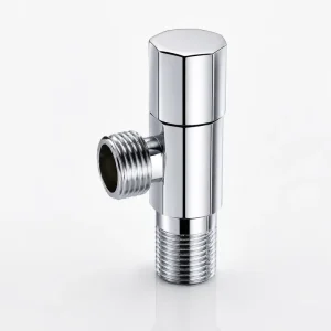 Factory 1/2 Inch Chrome Plated Brass Square Handle Angle Valve for Toilet Bathroom Shut Off