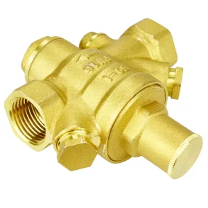 Factory Brass Adjustable Water Pressure Reducing Regulator Valve with Double Gauge