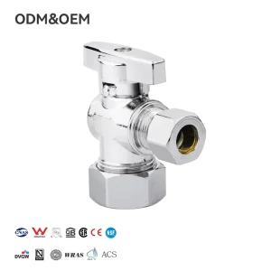 Factory Customized Lead-Free Brass Angle Valve Universal Water Shut Valve Bathroom Kitchen Sink Chrome Finish