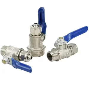 Factory DN15 1/2″ Nickel Plated Brass Ball Valves with 8mm Tube Quick Connector for Water & Air Control Industrial Chemicals