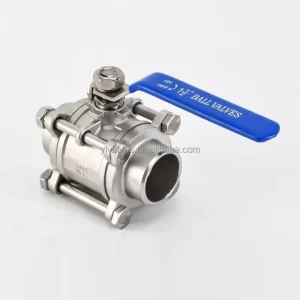 Factory Direct 1000WOG 1.6Mpa 304 316 SS Lock Butt Weld Water Oil Gas 3 Piece Threaded Ball Valve