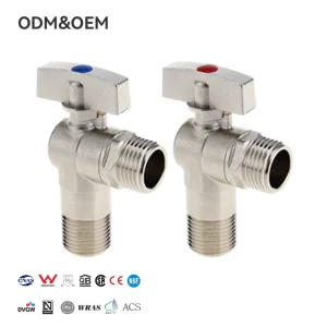 Factory Direct Brass Ball Core Large-Flow Angle Valve Bathroom Faucet Water Control Angle Valve Cut-Off Seat Valves