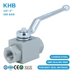 Factory Direct Carbon Steel High Pressure 1 2 Inch 2 Way Shut Off Ball Valve KHB Hydraulic Valve