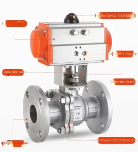 Factory Direct Corrosion Resistant Stainless Steel Flange Pneumatic Ball Valve for Water Chemical Industrial Fluid Delivery OEM