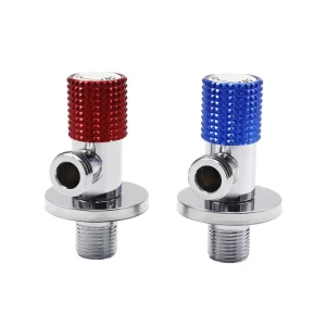 Factory Direct HUICI Stainless Steel Manual Angle Stop Valve Brass Finish G1 2 2 Year Warranty Bathroom Wash Basin