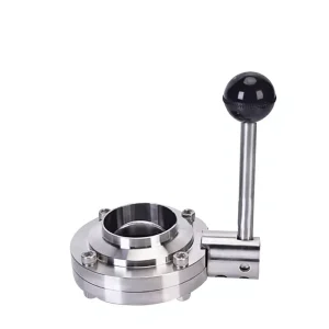 Factory Direct Manual 304 Sanitary Stainless Steel Butterfly Valve 38mm Butt Welding Medical Equipment