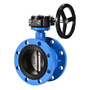 Factory Direct Manufacturer’s Cast Ductile Iron Soft Seal Type Double Flange Worm Gear Butterfly Valve