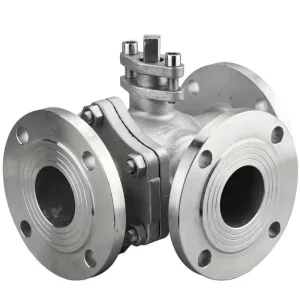 Factory Direct Q44F 16P Stainless Steel Flange Three Way Ball Valve O Type Floating Design for Weak Acid Weak Base Industrial