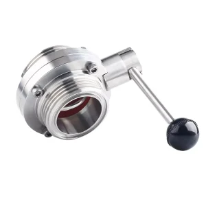 Factory Direct Sale Butterfly Valve T Type Sanitary Butterfly Valve Manual Butterfly Valve Stainless Steel
