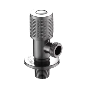 Factory Direct Sales 3/8″ x 1/2″ Stainless Steel Angle Valve for Hotel Use Thermal Expansion Grey