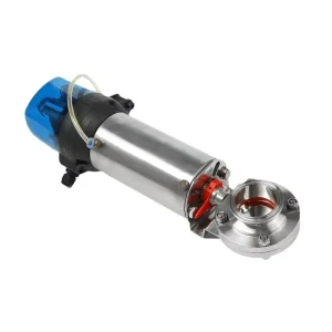 Factory Direct Sanitary Stainless Steel 304 316L Weld/ Clamp Pneumatic Butterfly Valve for Milk Water
