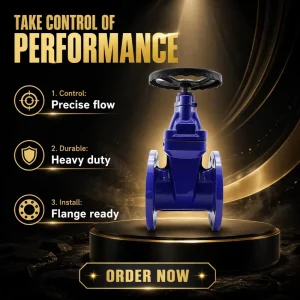 Factory Heavy Duty Ductile Iron Non Rising Stem Gate Valve PN10 PN16 Flanged Industrial Water Electronic Control ISO