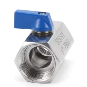 Factory High Pressure 63 Bar 1 Inch SS Mini Ball Valves Female Threaded Hexagon Ball Valves for Automation Instruments