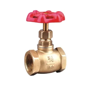 Factory High Quality 1 2 Brass Globe Stop Water Valve with Red Handle Model