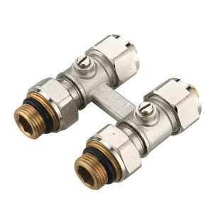 Factory High Quality Straight H Shape Brass Plated Nickel Radiator Valve Water Heater Service 16bar 110C For Other Valve