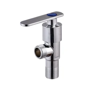 Factory-Made Stainless Steel Chrome-Plated Angle Valves Custom Bathroom Fittings Labeled Angle Stop Valves Hot and Cold Water