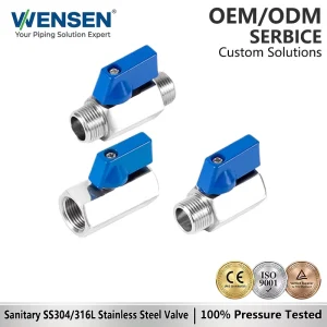 Factory Made Stainless Steel Mini Ball Valve 1/4-3/4″ SS304 316 Stainless Steel Female Thread Manual Control Ball Valve