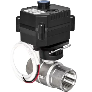 Factory OEM OP04 2 Wire Auto Return 12V 24V 1/2 3/4 Inch Electric Actuator Motorized Ball Valve Water Flow Control