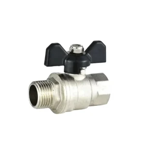 Factory Outlet Brass Ball Valve 1 2Inch Butterfly Handle Water Use OEM Ball Valve
