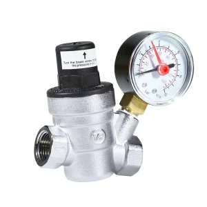 Factory Outlet DN20 Plated Brass Hydraulic General Water Pressure Reducing Valve Adjustable with Convenient Gauge OEM Control