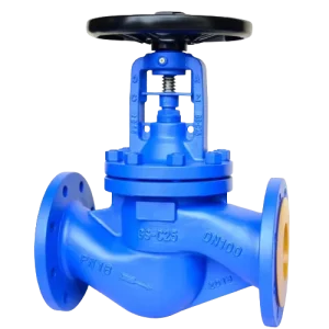 Factory Pirce Carbon Steel DIN Flanged Bellow Seal Globe Valve PN25 Pressure Supports Size Customized