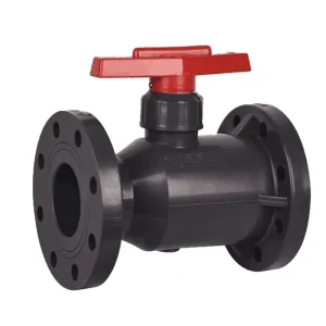 Factory Price High Purity Plastic Ball Valve Corrosion Proof Straight Through Manual Water Flanged Connection DN50