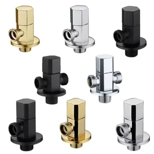 Factory Price Stainless steel Angle Valve Brass Water Stop Valve Faucet Accessories Angle Valve Bathroom