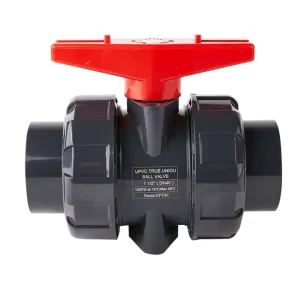 Factory Prices UPVC High Standard Dark Grey Double Union Ball Valve Water OEM 3 Year Warranty