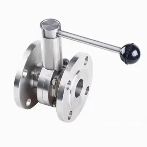 Factory Product Features Manual Water Two Sided Flange Stainless Steel 304/316L Butterfly Valve DN25-DN150