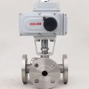 Factory Stainless Steel Electric 3 way Flange Ball Valves for High Temperature Chemical Applications& Industrial Chemicals