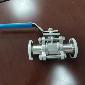 Factory Stainless Steel Sanitary 3-Piece Ball Valve Clamped