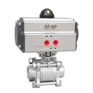 Factory Supply Pneumatic 3 Piece Welded Ball Valve Pipeline Control Valve for Food Beverage Processing