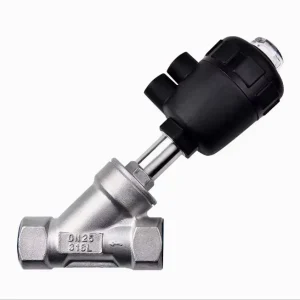 Factory Supply Pneumatic Angle Seat Valve Stainless Steel Body High Temperature Resistant Industrial Water Control