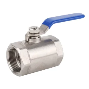 Factory Supply SS304 1PC Ball Valve Blue Lever Handle Threaded Stainless Steel Ball Valve for Oil Gas Water Pipe