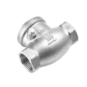 Factory Supply Stainless Steel Manual Water Check Valve Normal Temperature Screw-in Type 1/2″ to 2″ Port Size 3-Year Warranty