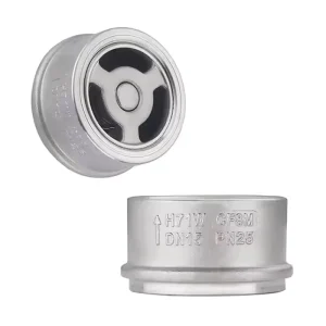 Factory Supply Steam Control Pipe Fitting Check Valve Metal Spring Stainless Steel 304 Wafer Check Valve