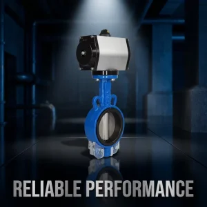 Fast Air Actuation Stable High Temperature Performance PTFE Seated DN50-DN1000 Industrial Wafer Butterfly Valve