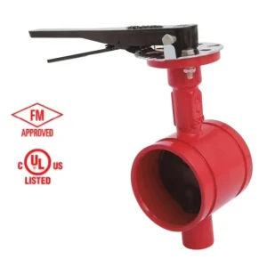 Fire Fighting Handle Operated Grooved Butterfly Valve Ductile Iron Wafer Type Grooved End Butterfly Valve Fire Protection