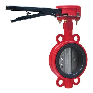 Fire Fighting Signal Butterfly Valve Wafer Grooved Handle Worm Gear Stainless Steel Signal Butterfly Valve DN50 300