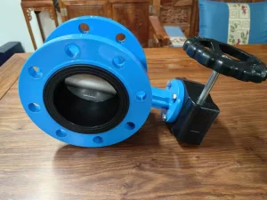 Flange Butterfly Valves Worm Gear Operated Electric Actuated Wafer Butterfly Valves Made of Cast Iron for Water 4 Inch Port Size